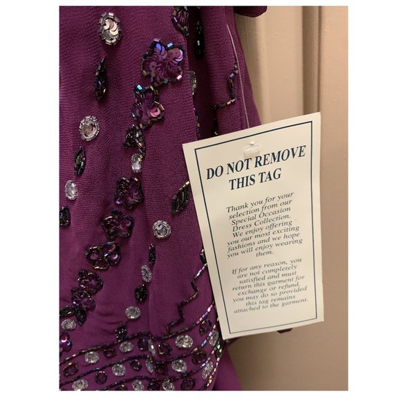 Bead. Georgette Fit 'n' Flare Gown 14W NWT - Picture 5 of 10